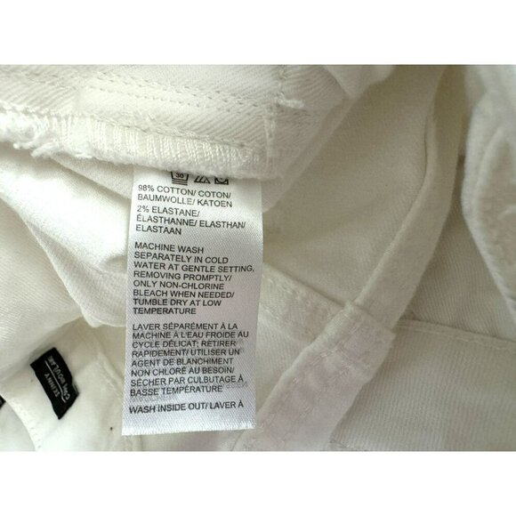 Lord and Taylor Skinny White Cotton Stretch Jeans Sz 16 Classic 5 Pocket - Picture 8 of 8